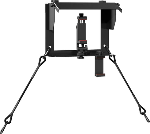 Racokky Phone Fence Mount with Shade and Power Bank Holder, Mounting Kit Compatible with iPhone, GoPro, Mevo, Action