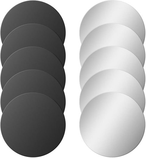 JJUNW 10 Pcs Universal Metal Plate, Adhesive Thin Metal Plates (Compatible with Magnetic