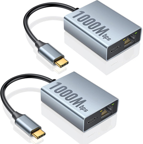 ZEXMTE 1000Mbps Ethernet Adapter for Chromecast with Google TV, USB C to RJ45