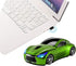 2.4GHz Wireless Optical Mouse in Cool Sport Car Shape, Green, 1600DPI, 3 Buttons, USB Receiver for PC Laptop