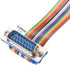 uxcell IDC Rainbow Wire Flat Ribbon Cable - DB15 Male to DB15 Female Connector, 2.54mm Pitch, 19.7inch Length