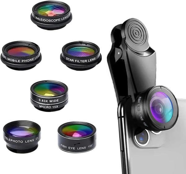 RayHenry Phone Camera Lens Kit 7 in 1, Fish Eye + Wide Angle