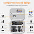 3 3 DFTIME Pocket Bag Carry Case, Portable PU Hard Storage Bag with Shoulder Straps Case Compatible for DJI Osmo Pocket
