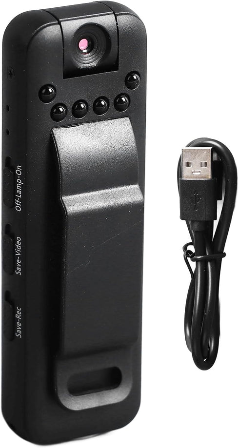 Serounder Portable Video Recorder, Infrared Night Vision with Motion Detection and Back Clip for Business Meetings
