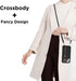 uCOLOR iPhone 13/14/15 Wallet Case for Women, Black Crossbody Zipper Leather Case with Card Holders and RFID Protection