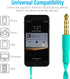 Teal Wired Earbuds with Microphone, HiFi Stereo In-Ear Headphones, 3.5mm for iPhone, Android, MP3, Laptop - Powerful
