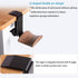Walnut Headset Holder with Solid Metal, Adjustable Design for All Headphone Sizes - Compatible Headphone Hanger.