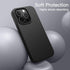 JETech iPhone 15 Pro Case, 6.1-Inch, Black Silicone, Full-Body Protection, Shockproof, Silky-Soft Touch.