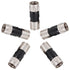 5 Pack Weatherproof RG6 Compression Connectors, 75 Ohm F Connector with Conductive Washer for Coax Cable