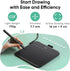 XPPen Deco 640 Drawing Tablet with 16384 Pressure Levels, Battery-Free Stylus, 6*4 Inch OSU Graphic Tablet for Digital