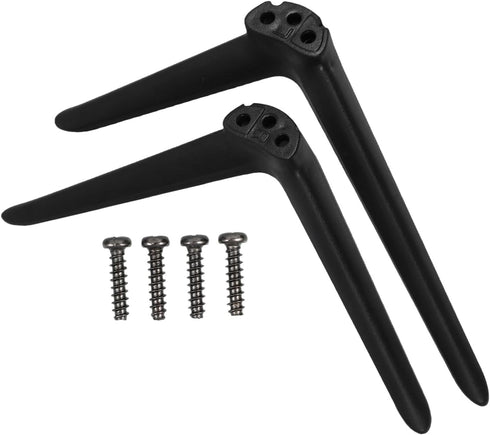 Healifty Double Hole Tv Stand Legs Adjustable Plastic Feet Replacement Base for Flat