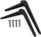 Healifty Double Hole Tv Stand Legs Adjustable Plastic Feet Replacement Base for Flat