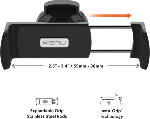 Kenu Airframe Ultra with Insta-Grip Tech, Universal Smartphone Car Vent Mount Holder for All Phones