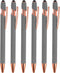 PATIKIL 6 Pack Ballpoint Pen with Stylus Tip, 2 in 1 Metal Pen Black Ink 1.0mm Medium Point Style 2, Gray
