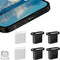 4 Pack USB C Anti Dust Plugs for iPhone 15 Pro Max Plus, Charging Port Cover Type C with 2 Plug Holders, Full