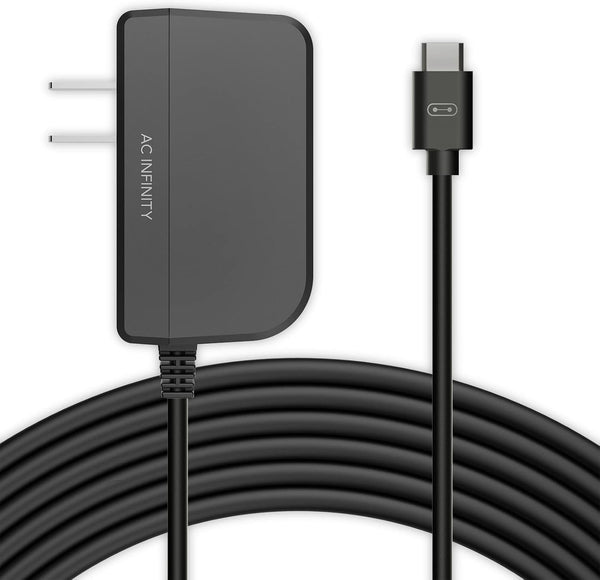 AC Infinity UIS Power Adapter, Outlet Plug with Charger Cable for Digital Controllers not Powered by UIS Devices