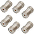 SO239 Barrel Connector, 6-Pack | PL259 Coupler UHF Female to Female RF Adapter for CB Ham Radio Antenna