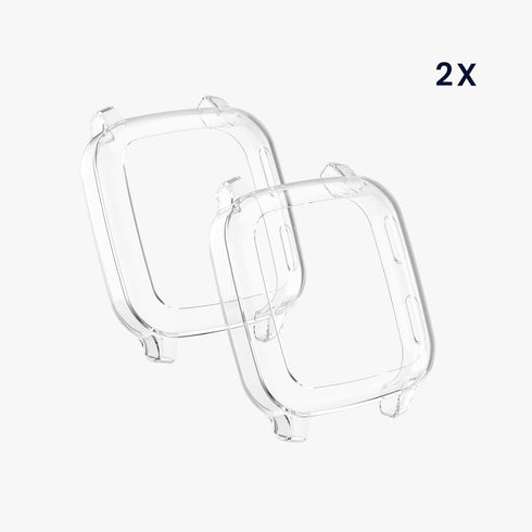 kwmobile Case Compatible with Garmin Venu Sq 2 Music/Sq 2, 2X TPU Silicone Fitness Tracker Cover - Transparent