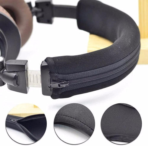 Black Headphone Protector Zipper Headband for Audio Technica ATH MSR7 M20 M30 M40 M40X M50X SX1 Headphone Accessories