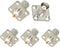 Superbat BNC Connectors, 4 Hole Flange Panel Chassis Mount Coaxial Solder Connector, 5pcs