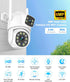 EVERSECU 6MP WiFi PTZ Security Camera Outdoor, Dual Lens, 360° View, Auto Tracking, Color Night Vision, 2-Way Audio