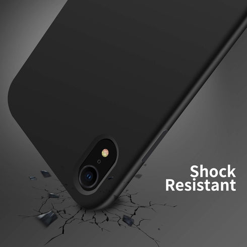 OTOFLY iPhone XR Case, Premium Soft Liquid Silicone Rubber, Full-Body Protective Bumper Case, Black