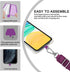 SS Adjustable Phone Lanyard, Crossbody Neck Strap & 2 Phone Tether Patches for Smartphones