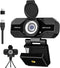 YOUPECK 1080P HD Webcam with Microphone, Noise Cancellation, Privacy Cover, Wide-Angle Lens, Auto