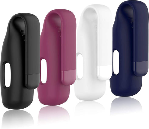 4-Pack Clip Case Compatible with Fitbit Inspire 2/3, Soft Silicone Clip Clasp Accessory