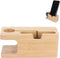 Beufee Wood Charging Docking Station, Bedside Organiser Key Wallet Watch Stand Nightstand Organizer