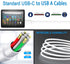 USB C Type C Cable for iPad Pro 12.9/11 2018 Samsung Galaxy Ultra S20+S10 S9 Note 10 Tab S4,MacBook Air,Google Pixel 3a XL,Sony Xperia XZ,OnePlus 5 3T Charger Cord USB-C to Type A Fast Charging Cable
