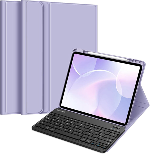 Fintie Keyboard Case for iPad Air 13-inch (M2) 2024, Soft TPU Back Cover with Detachable Bluetooth Keyboard