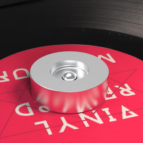 DIGITNOW 45 RPM Adapter for 7 Inch Vinyl Record Players and Technics Turntables, Solid Aluminum Dome Silver