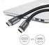 AGVEE 6ft USB-C OTG to Micro USB Cable (2 Pack) - Braided Charger for Samsung Galaxy, LG, PS4, Xbox, Android - Dark Gray