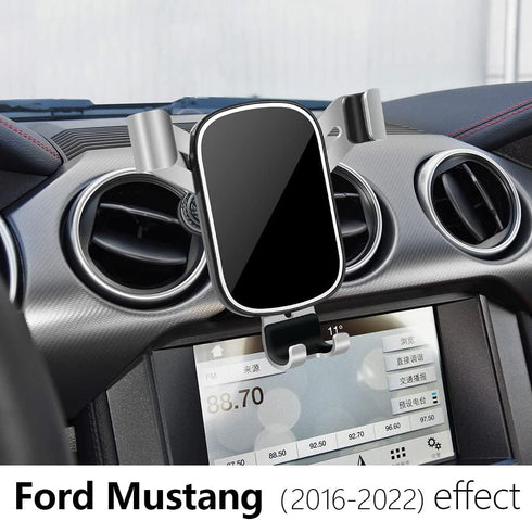 LUNQIN Car Phone Holder for 2015-2023 Ford Mustang, Auto Accessories Navigation Bracket, Mobile Cell Phone Mount