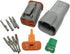 DT 4 Pin Connector Kit, 16-20 AWG Waterproof Electrical Terminal Block Kit (5 Set)