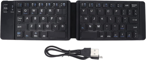Hilitand Foldable Bluetooth Keyboard - Ultra-Slim Silent Rechargeable Compact Ergonomic Mini for iOS and Android