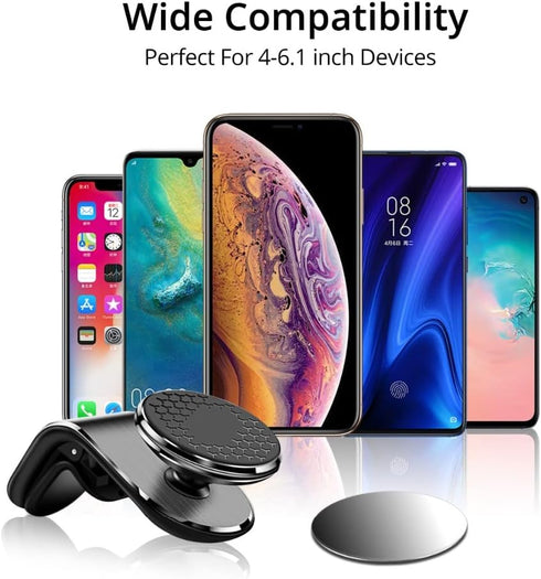 Magnetic Phone Mount for Car Vent, Strong Magnet Cell Phone Holder, 360° Rotation Magnetic Car Phone Holder Mount for