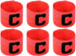 6 Pieces Adjustable Elastic Soccer Captain Armband Bands for Adult Youth Football Basketball Players