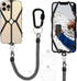 Cell Phone Lanyard Tether, 2 in 1 iPhone Lanyard with Carabiner Clip for Anti-Drop Outdoor Activities