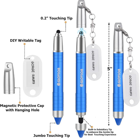 Stylus Pen for iPhone, Capacitive Stylus Pencil with Magnetic Cap 2 in 1 Kids Touch Screens Stylist Pens Compatible with Kindle Fire Android Kids Edition Tablet Ipad - Blue
