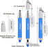 Stylus Pen for iPhone, Capacitive Stylus Pencil with Magnetic Cap 2 in 1 Kids Touch Screens Stylist Pens Compatible with Kindle Fire Android Kids Edition Tablet Ipad - Blue