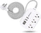 Mifaso Cruise Ship Essentials - Power Strip with USB Ports, 5Ft Flat Extension