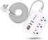 Mifaso Cruise Ship Essentials - Power Strip with USB Ports, 5Ft Flat Extension