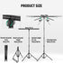 4.6x6ft Green Screen Backdrop Kit with T-Shaped Stand, Adjustable Chroma Key Green Screen for Streaming, Photography
