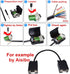 Connector DB9 RS232 D-SUB Female Adapter, Serial 9 Pin Port DB9 COB Breakout Terminal Connector with Case