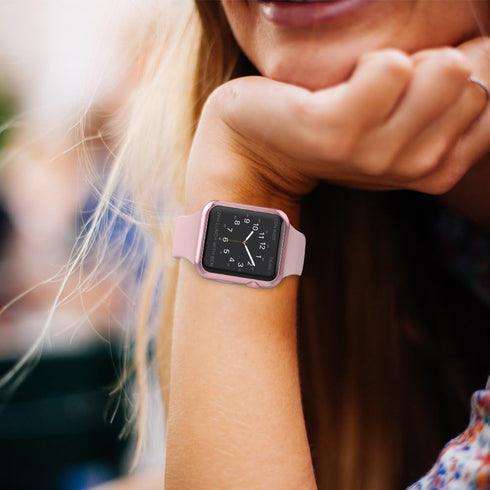 Simpeak 5PACK Soft Back Case for Apple Watch Series 9 8 7 (41mm 45mm), Clear/Black/Pink