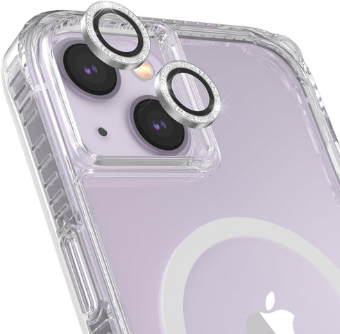 Case-Mate iPhone 14 Plus Camera Lens Protector with Sparkle Rings, Double Tempered Glass, Easy Install