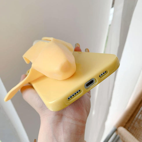 Yatchen 3D 14 Cute Cartoon Case Compatible with iPhone Pro Max,Unique Funny Banana Design Soft Decompression Silicone