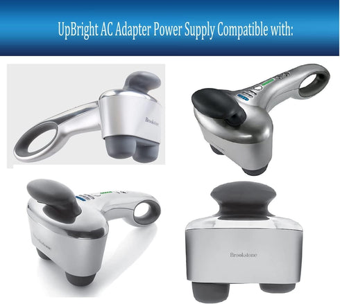 UpBright 2-Prong 15V 3A AC/DC Adapter Compatible with Brookstone Max 2 Cordless Neck Massager